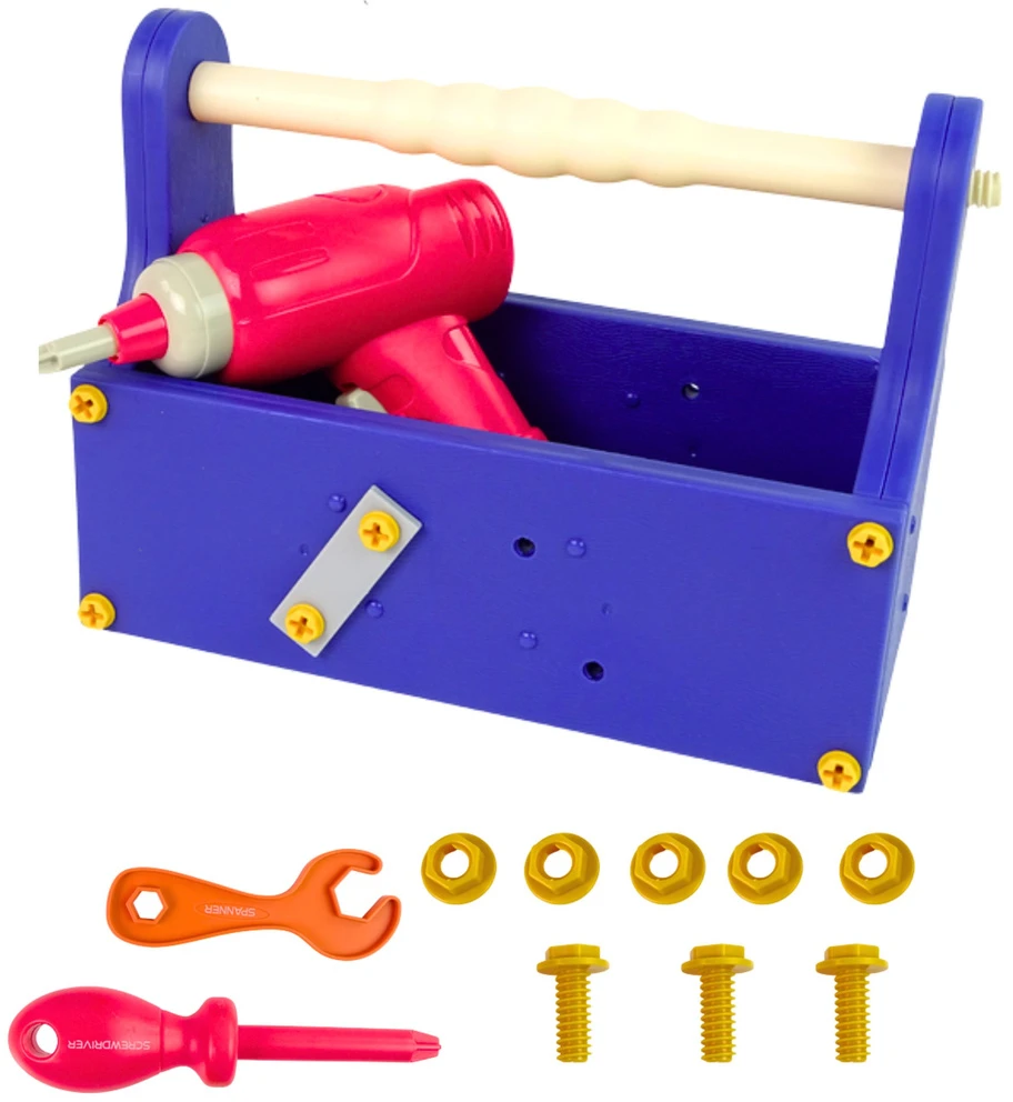 Lean Toys Vaikiškas įrankių rinkinys su bateriniu atsuktuvu