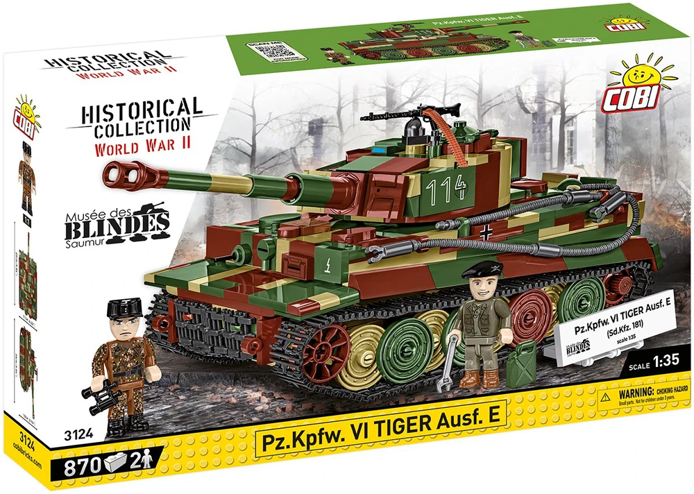 Cobi Klocki Pz.kpfw blokuoja vi tiger ausf. e 870 blokų