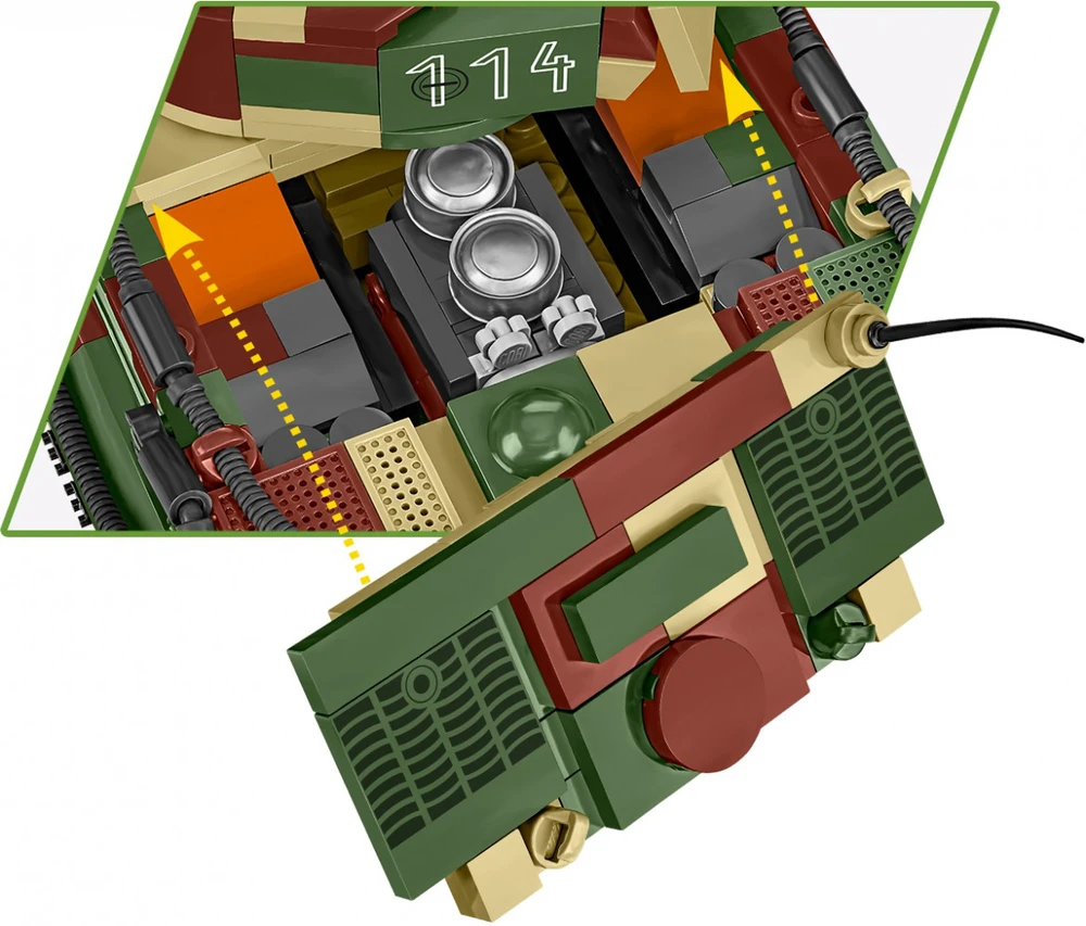 Cobi Klocki Pz.kpfw blokuoja vi tiger ausf. e 870 blokų