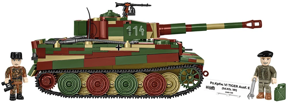 Cobi Klocki Pz.kpfw blokuoja vi tiger ausf. e 870 blokų