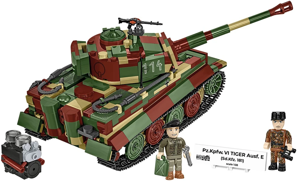 Cobi Klocki Pz.kpfw blokuoja vi tiger ausf. e 870 blokų