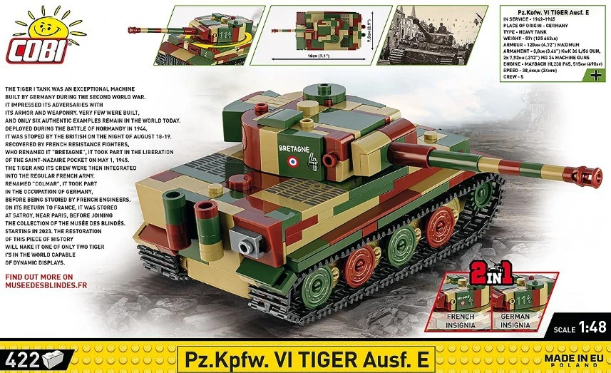 Cobi Klocki Pz.Kpfw. VI Tiger Ausf.E