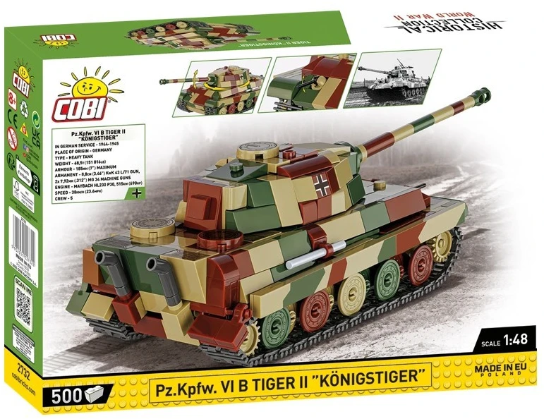 Cobi Klocki Pz.kpfw. vi b tiger ii konigstiger blokai