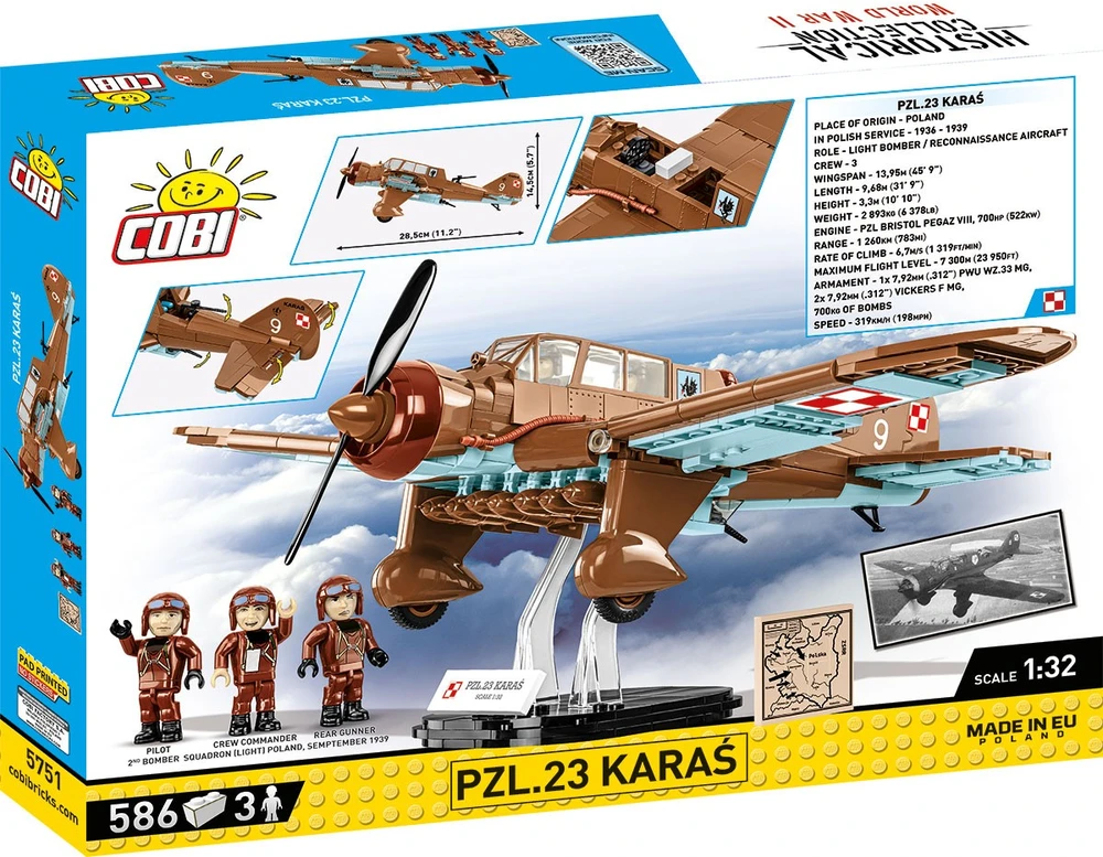 Cobi Klocki Pzl.23 kryžiuočių automobilių blokai