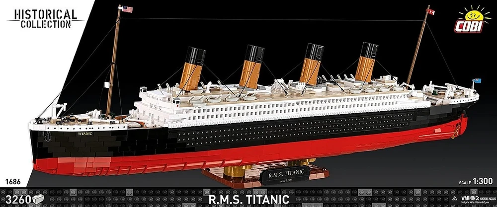 COBI RMS Titanic laivo konstruktorius 1:300, 91 cm, 9+