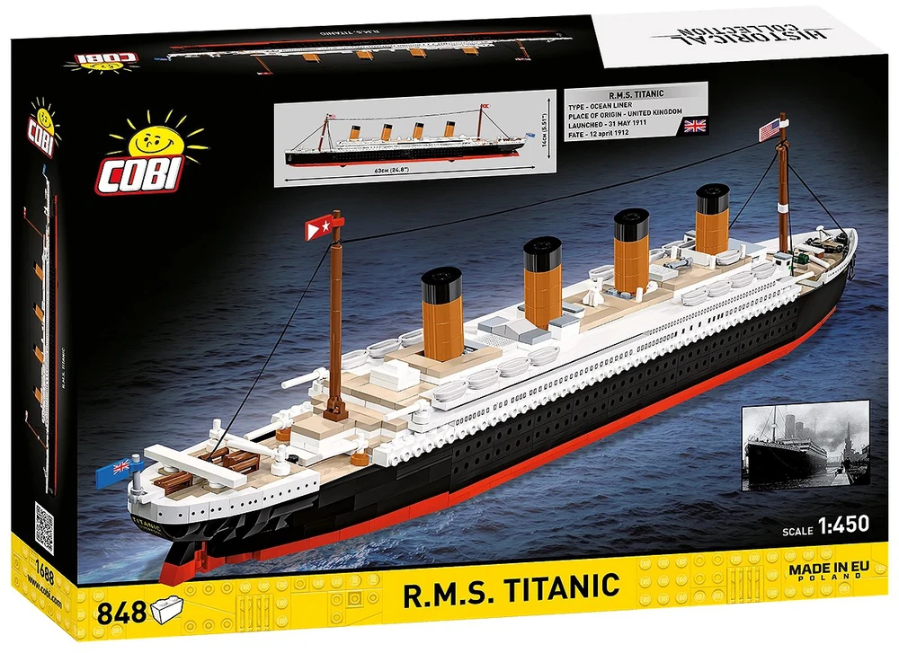Cobi Klocki RMS Titaniko statybiniai blokeliai, 848 dalys