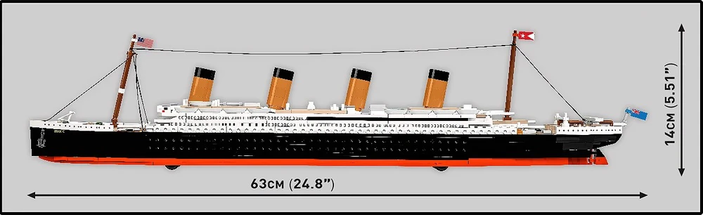 Cobi Klocki RMS Titaniko statybiniai blokeliai, 848 dalys