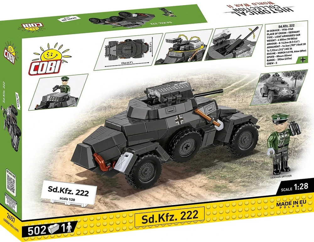Cobi Sd.Kfz. 222 modelio konstravimo rinkinys