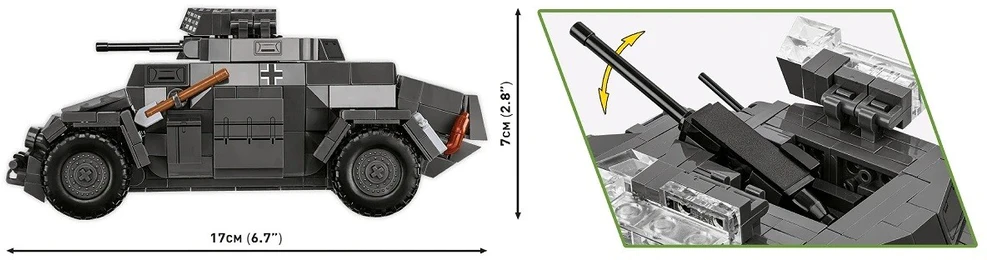 Cobi Sd.Kfz. 222 modelio konstravimo rinkinys