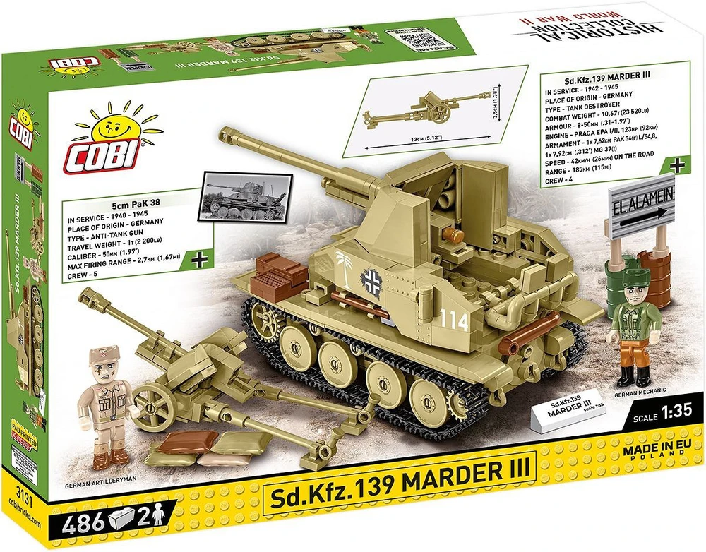 Cobi Konstruktorius Sd.Kfz. Marder III, 486 detali