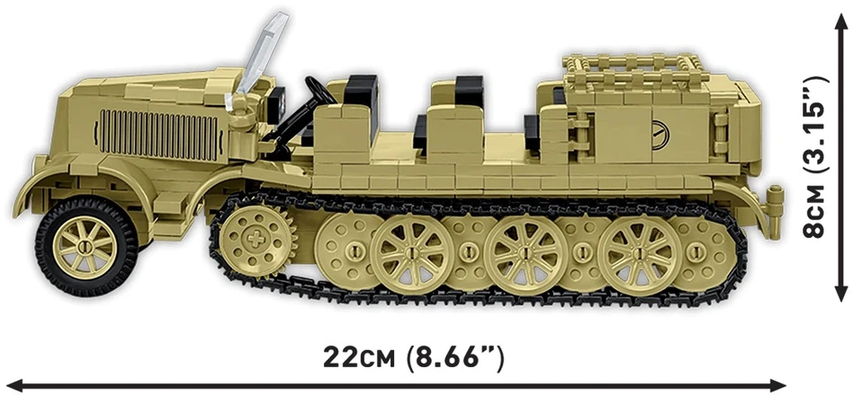 Cobi Klocki Sd.kfz.8 vilkimo blokai 8,8 cm priešlėktuvinės gynybos 36, 975 vienetai