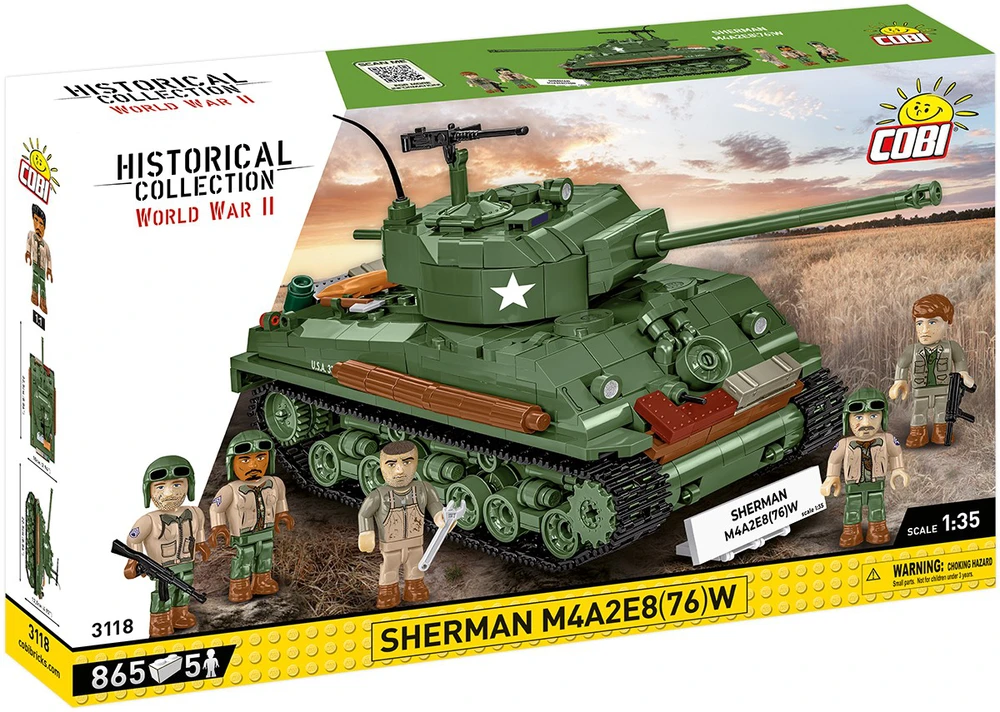 Cobi Klocki Sherman m4a2e8 blokai 865 blokai