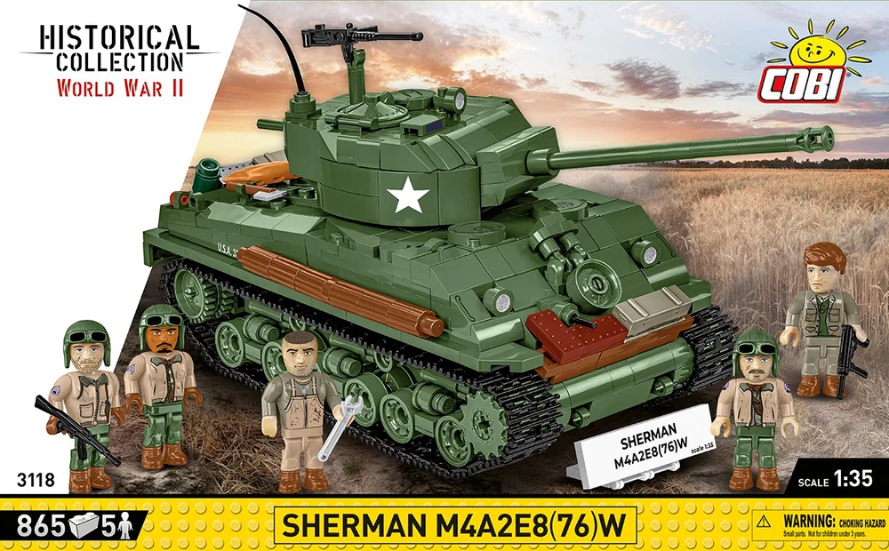 Cobi Klocki Sherman m4a2e8 blokai 865 blokai