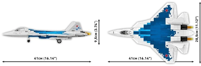 Cobi Klocki Su-57 „Felon“ konstravimo kaladėlės, 928 vnt.