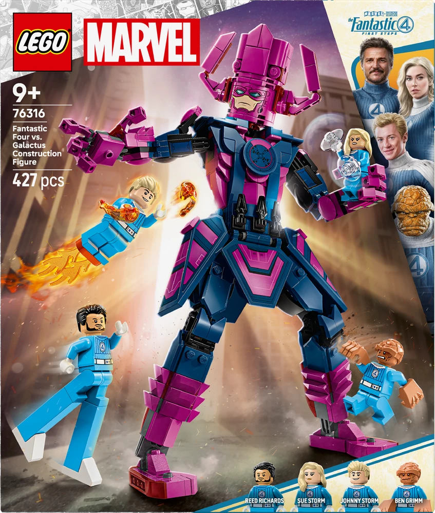 Klocki Super Heroes 76316 Fantastiškasis ketvertas prieš Galaktusą figūrėlė