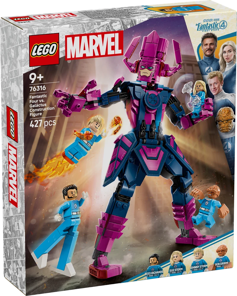 Klocki Super Heroes 76316 Fantastiškasis ketvertas prieš Galaktusą figūrėlė