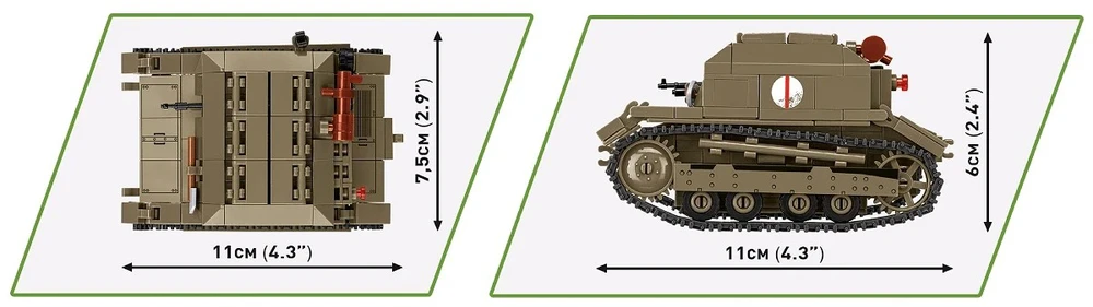 Cobi Tanketės TK-3 modelis su figūrėle
