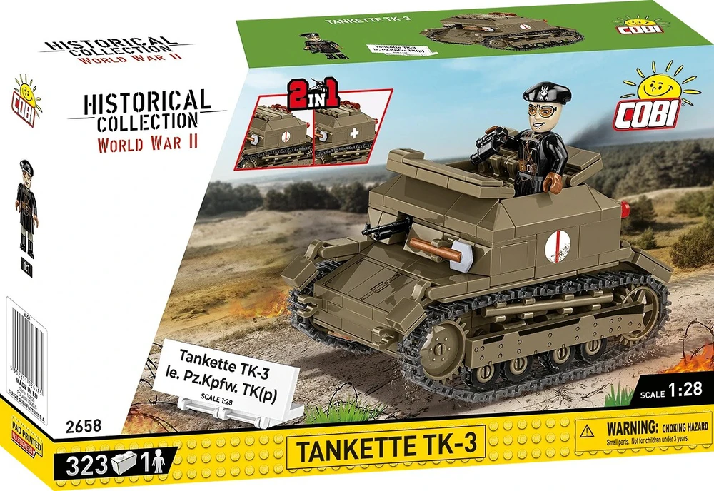 Cobi Tanketės TK-3 modelis su figūrėle