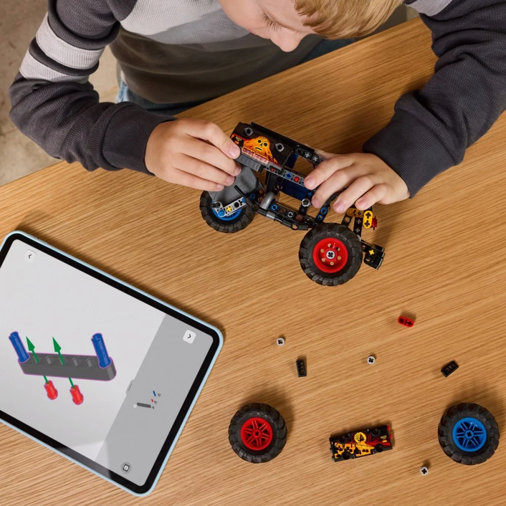 Klocki Technic 42219 Monster Jam kapų kasėjas Ugnis ir ledas