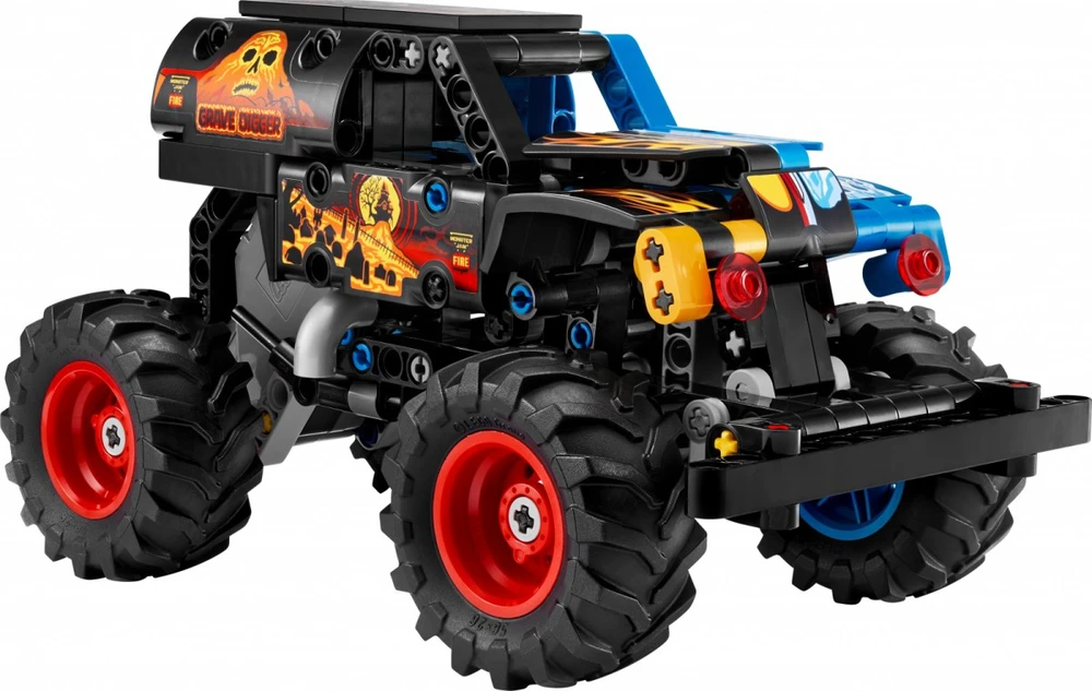 Klocki Technic 42219 Monster Jam kapų kasėjas Ugnis ir ledas