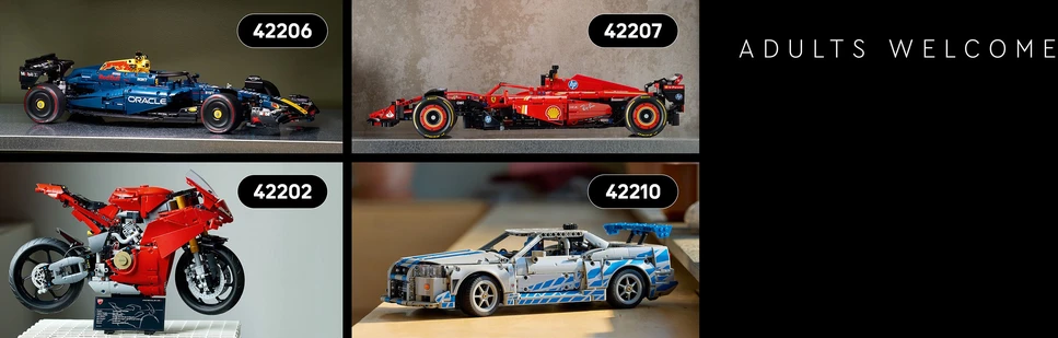 Klocki Technic 42223 lenktyninis automobilis 1966 m. Ford GT40 MKII