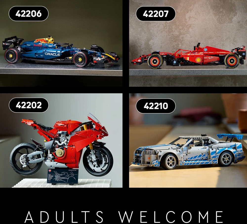 Klocki Technic 42223 lenktyninis automobilis 1966 m. Ford GT40 MKII