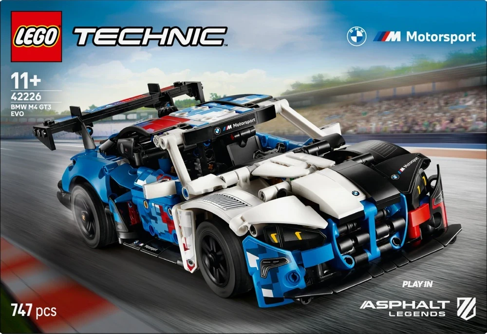 Klocki „Technic 42226“ BMW M4 GT3 Evo lenktyninis automobilis