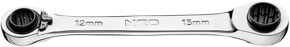 Neo Klucz 4 viename reketinis raktas, 12 x 13 mm + 14 x 15 mm