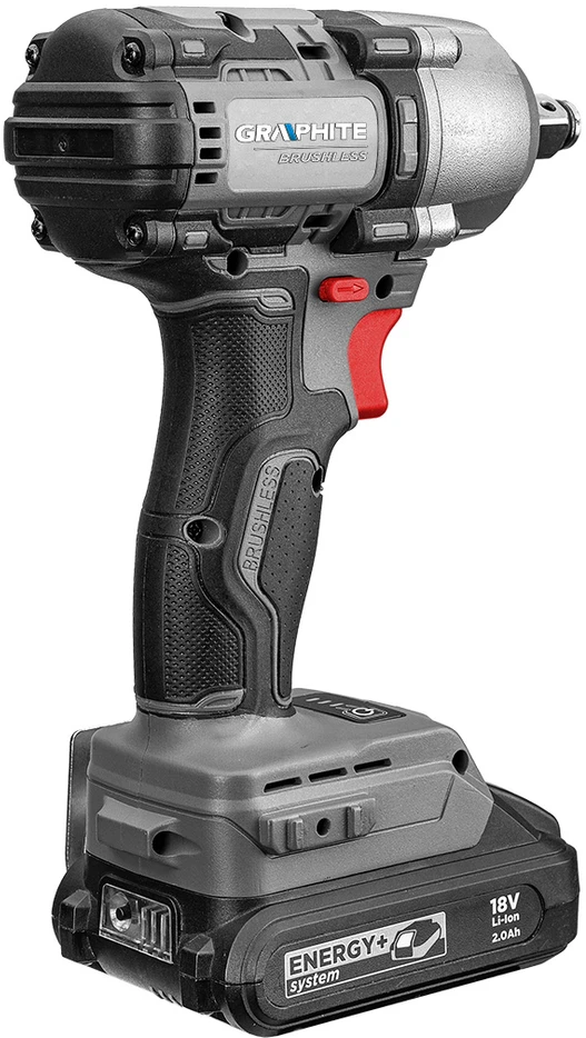 Smūginis veržliaraktis GRAPHITE Energy+ 450 Nm Bešepetėlinis