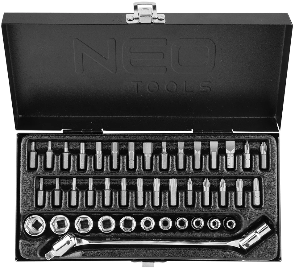 Neo Tools Antgalių rinkinys Neo 1/4", 41 vnt