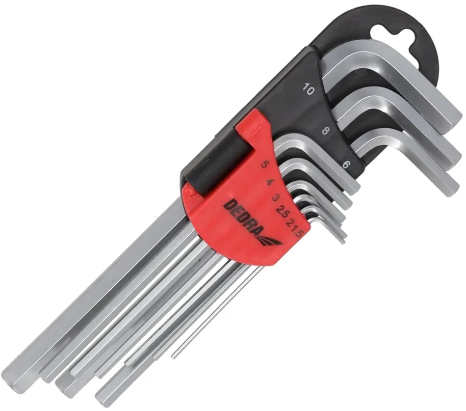 Dedra eiabriauniai raktai ilgi 1510mm rinkinys 9vnt CRV