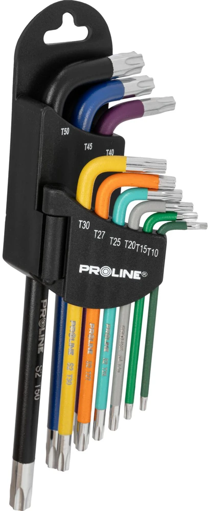 Klucze Ilgi „Torx“ raktai, 9 vnt. rinkinys, T10-T50, S2, „Proline“