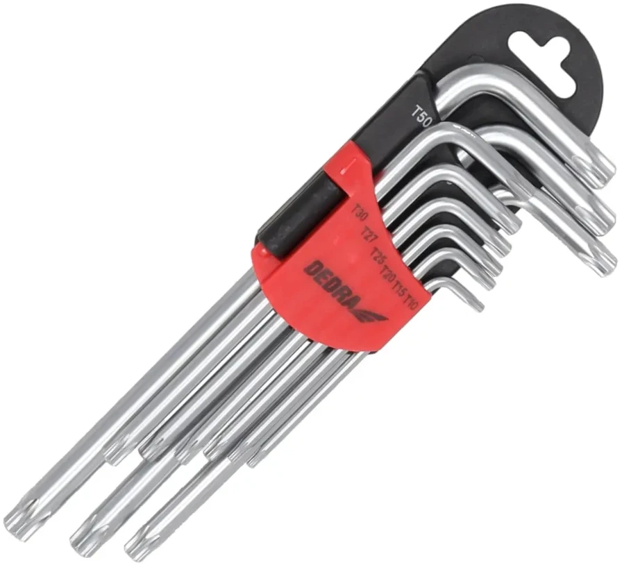 Dedra Torx raktai ilgi T10T50 rinkinys 9vnt CRV
