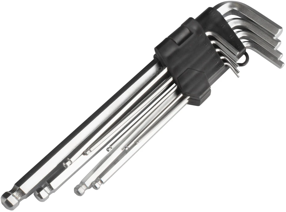 Ilgieji HEX (imbus) raktai, 230 mm, 9 vnt., IKL AMIO-01721