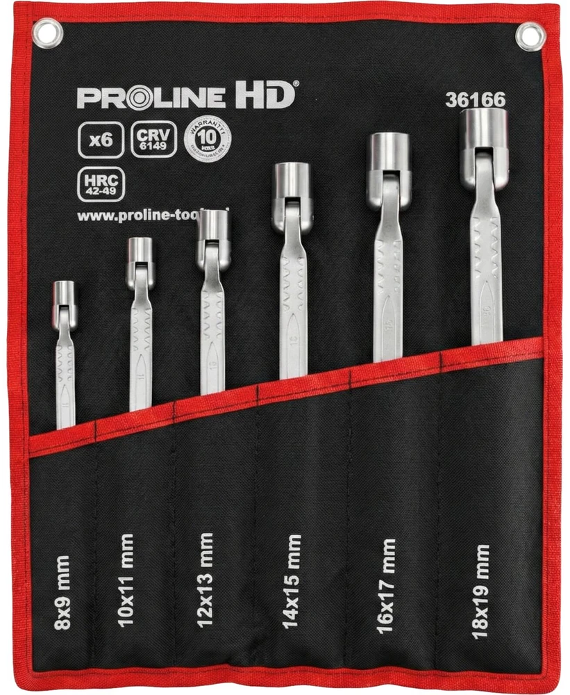 Klucze Jungiamieji lizdiniai raktai, 6 vnt. (8x9-18x19 mm), CV, Proline "HD"