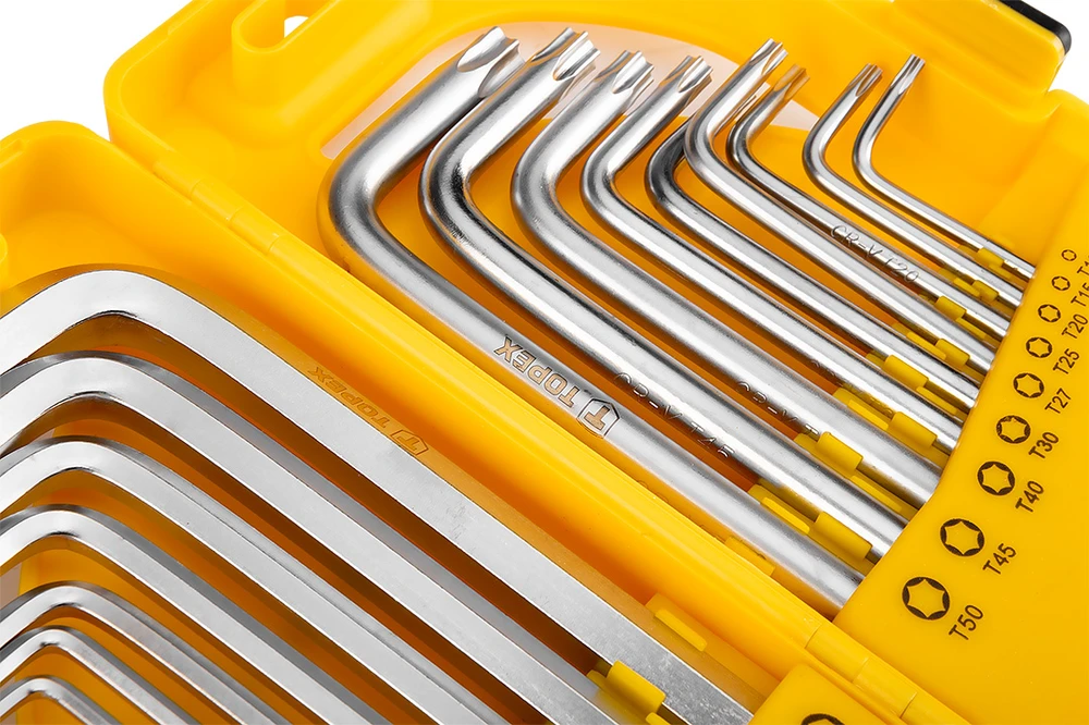 Klucze Šešiakampiai ir „Torx“ raktai, 18 vnt. rinkinys