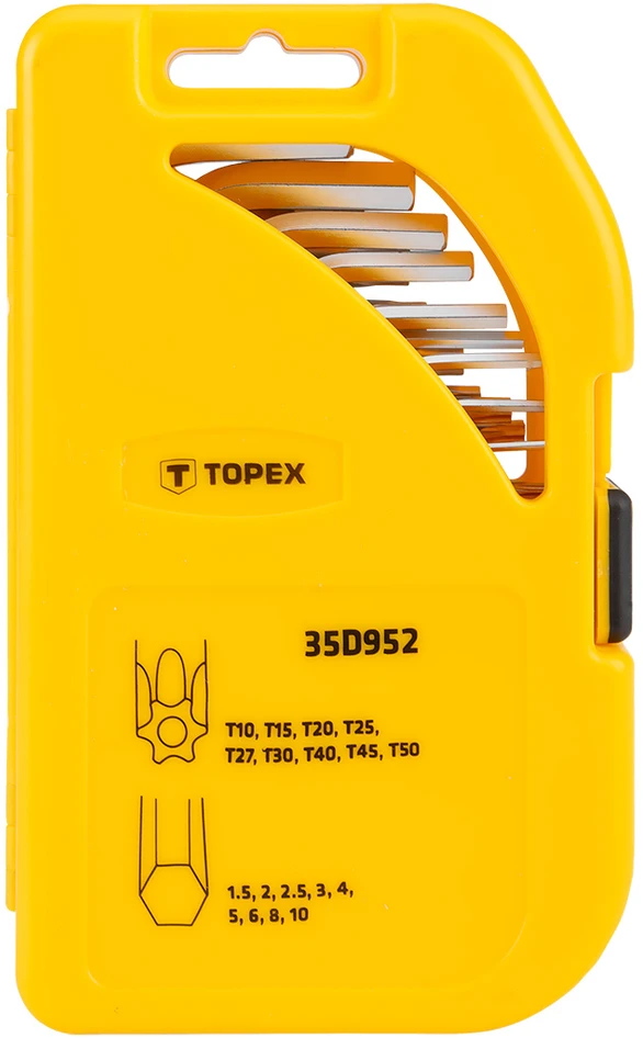 Klucze Šešiakampiai ir „Torx“ raktai, 18 vnt. rinkinys