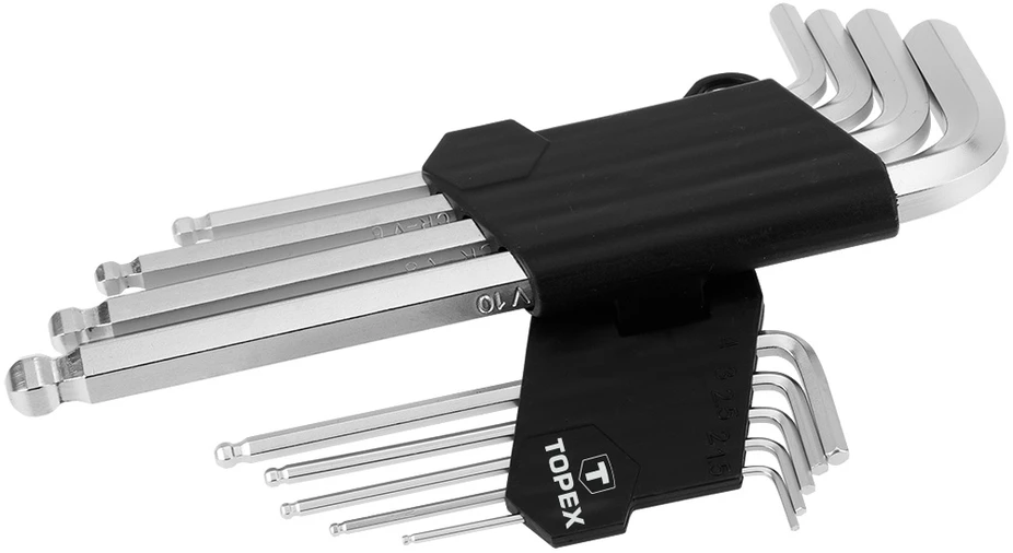 Klucze Šešiakampių raktų komplektas Ballpoint, 9 vnt.