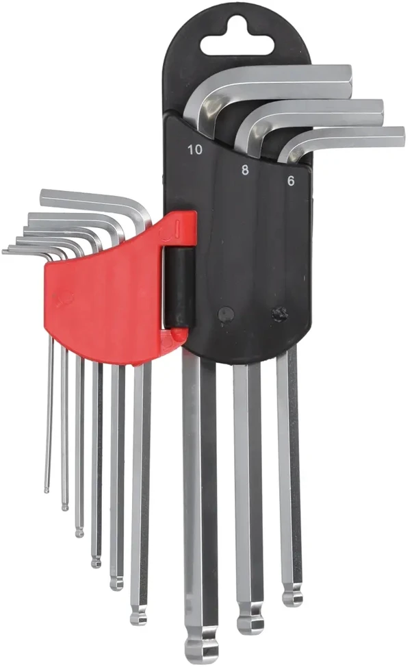 Dedra eiakampiai raktai rutulys ilgi 1510mm rinkinys 9vnt CRV