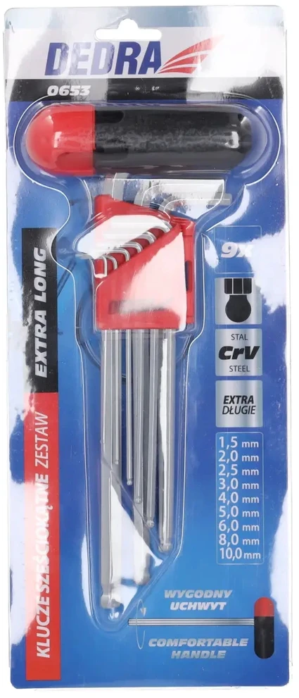 Raktai eiak 9vnt 1510mm ilgi apval DEDRA