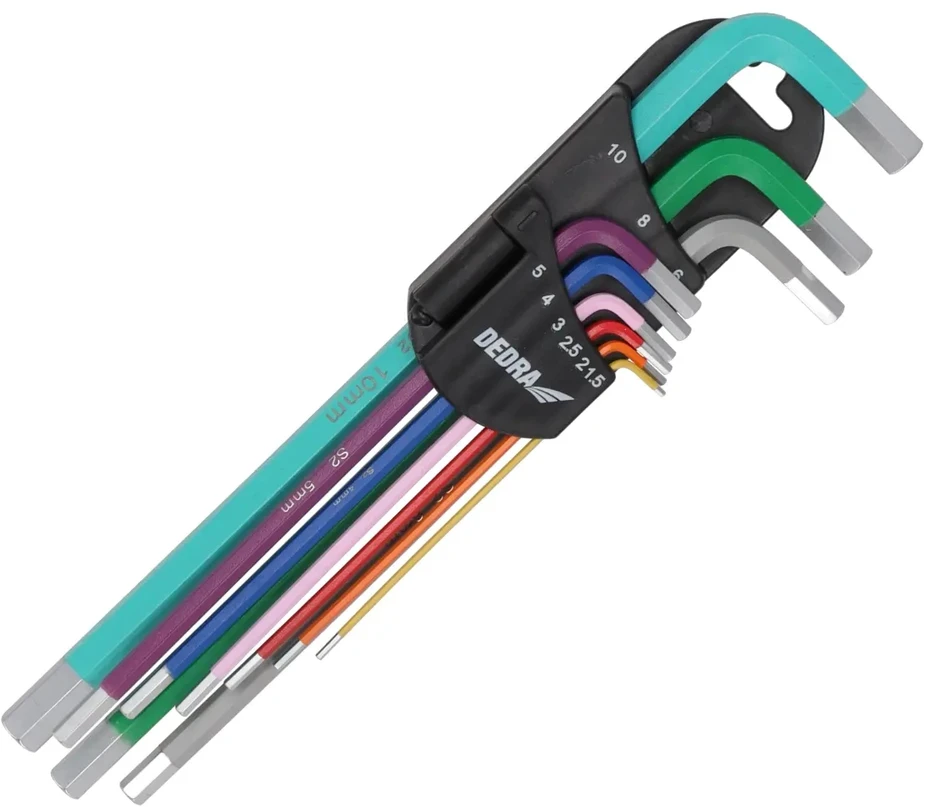 Dedra eiakampiai raktai ilgi spalva 1510mm rinkinys 9vntS2