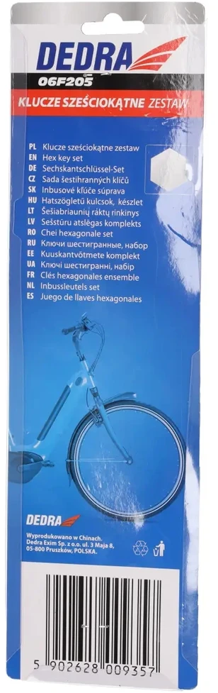Dedra eiakampiai raktai ilgi spalva 1510mm rinkinys 9vntS2