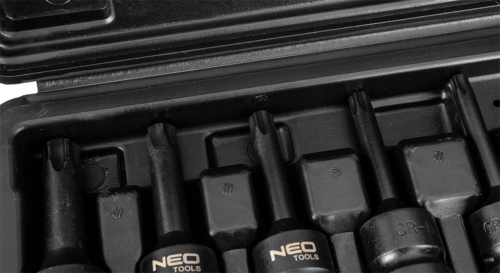 Klucze Torx 1/2" smūginiai veržliarakčiai, 8 vnt. rinkinys
