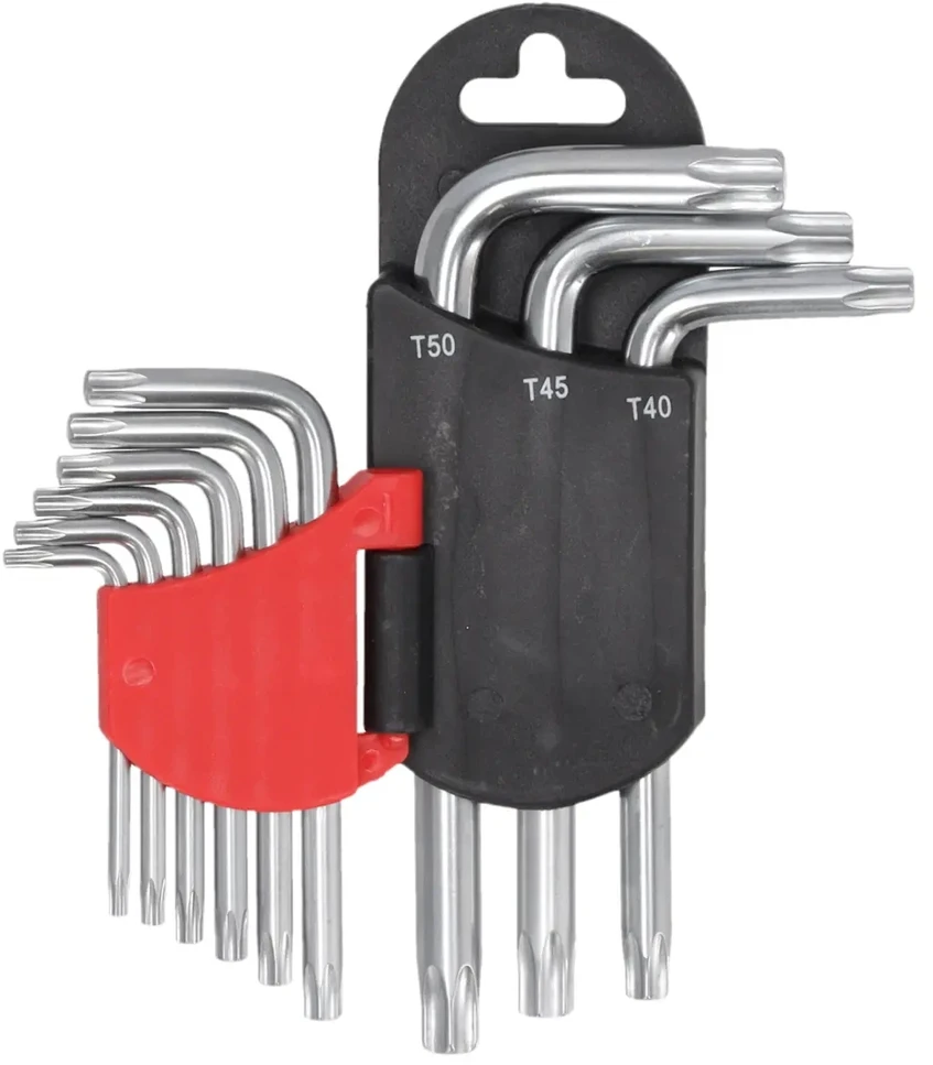 Dedra Torx raktai trumpi T10T50 rinkinys 9vnt CRV