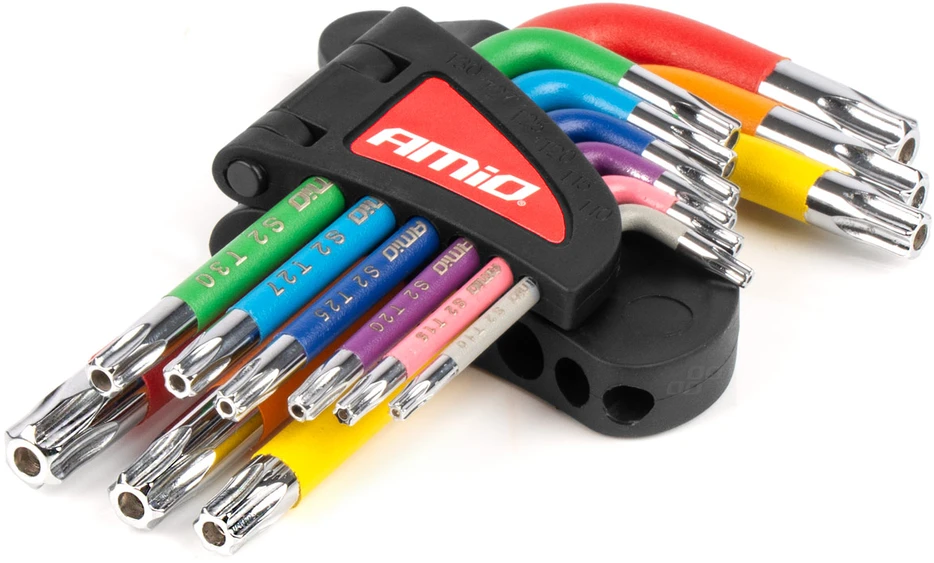 Trumpi TORX raktai, 9 vnt., S2 AMIO-04300
