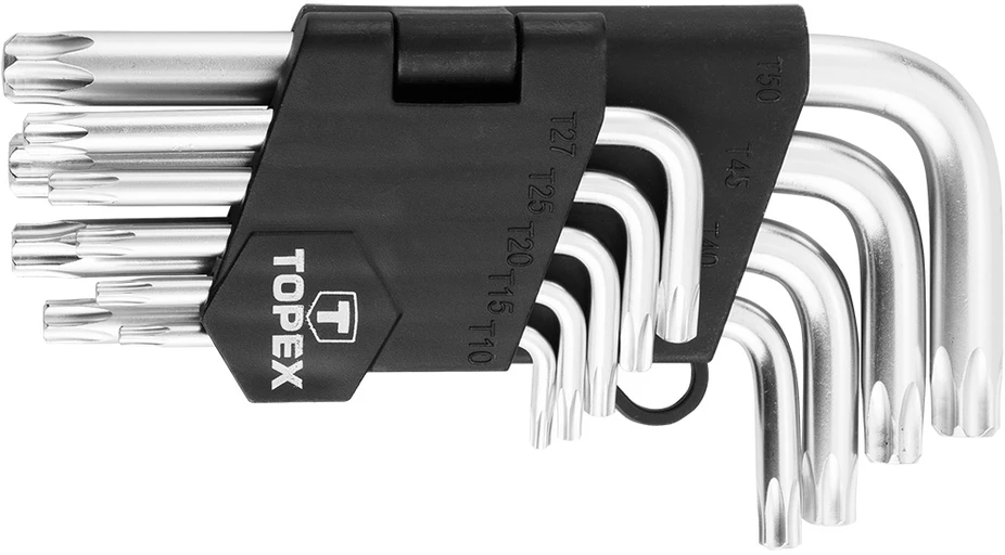Klucze Topex Torx raktų rinkinys, tipas L T10-T50 9 vnt. 35D960