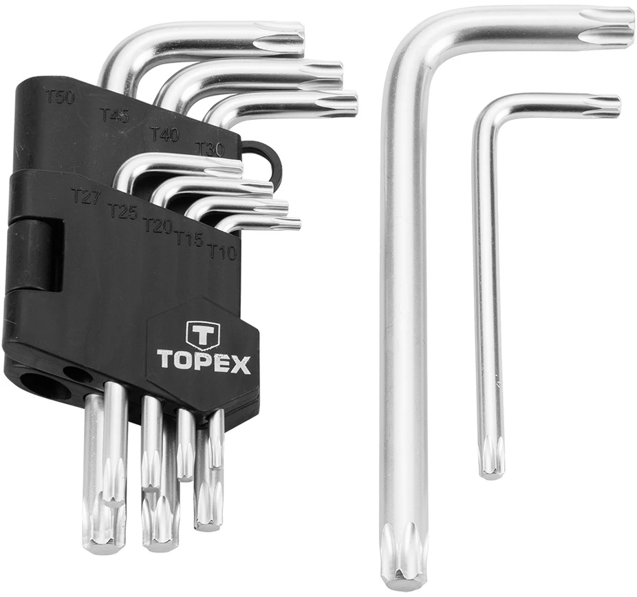 Klucze Topex Torx raktų rinkinys, tipas L T10-T50 9 vnt. 35D960