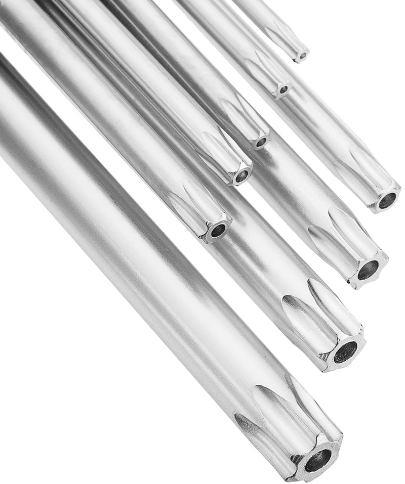 Topex Torx stiebo veržliarakčio komplektas L T10-T50 9vnt.