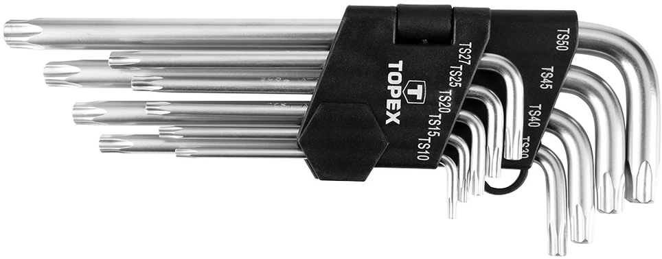 Klucze TS10-50 penkiakampiai raktai, 9 vnt. rinkinys