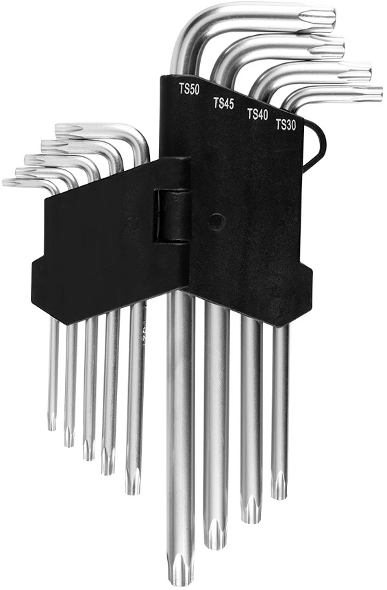 Klucze TS10-50 penkiakampiai raktai, 9 vnt. rinkinys